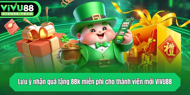 Khuyến Mãi Tặng 88K Miễn Phí Cho Thành Viên Mới VIVU88 4 Lưu ý nhận quà tặng 88k miễn phí cho thành viên mới VIVU88